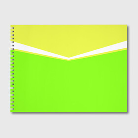 Альбом для рисования с принтом Угол зеленый в Тюмени, 100% бумага
 | матовая бумага, плотность 200 мг. | кислотные костюмы | кислотные цвета | неон | флуоресцентные принты