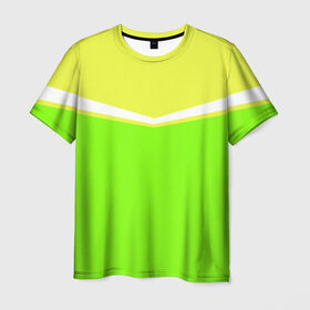 Мужская футболка 3D с принтом Угол зеленый в Тюмени, 100% полиэфир | прямой крой, круглый вырез горловины, длина до линии бедер | кислотные костюмы | кислотные цвета | неон | флуоресцентные принты