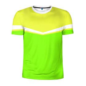 Мужская футболка 3D спортивная с принтом Угол зеленый в Тюмени, 100% полиэстер с улучшенными характеристиками | приталенный силуэт, круглая горловина, широкие плечи, сужается к линии бедра | кислотные костюмы | кислотные цвета | неон | флуоресцентные принты