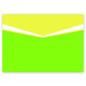 Поздравительная открытка с принтом Угол зеленый в Тюмени, 100% бумага | плотность бумаги 280 г/м2, матовая, на обратной стороне линовка и место для марки
 | кислотные костюмы | кислотные цвета | неон | флуоресцентные принты