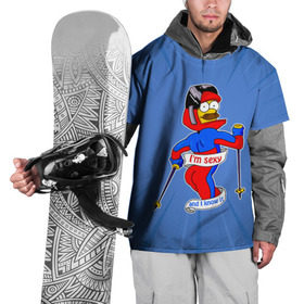 Накидка на куртку 3D с принтом Нед Фландерс Симпсоны в Тюмени, 100% полиэстер |  | Тематика изображения на принте: simpsons | зима | лыжник | недфландерс | симпсоны | спорт | фландерс