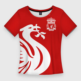 Женская футболка 3D Slim с принтом Ливерпуль в Тюмени,  |  | anfield | liverpool | liverpool fc | the reds | you ll never walk a | клубная | красные | ливерпуль | мерсисайдцы | фанатская | футбольная | футбольный клуб | футбольный клуб ливерпуль | энфилд
