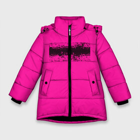 Зимняя куртка для девочек 3D с принтом Гранж розовый в Тюмени, ткань верха — 100% полиэстер; подклад — 100% полиэстер, утеплитель — 100% полиэстер. | длина ниже бедра, удлиненная спинка, воротник стойка и отстегивающийся капюшон. Есть боковые карманы с листочкой на кнопках, утяжки по низу изделия и внутренний карман на молнии. 

Предусмотрены светоотражающий принт на спинке, радужный светоотражающий элемент на пуллере молнии и на резинке для утяжки. | Тематика изображения на принте: кислотные костюмы | кислотные цвета | неон | флуоресцентные принты