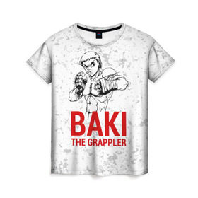 Женская футболка 3D с принтом Baki the Grappler / Боец Баки в Тюмени, 100% полиэфир ( синтетическое хлопкоподобное полотно) | прямой крой, круглый вырез горловины, длина до линии бедер | Тематика изображения на принте: ahegao | anime | baki | fighter | grappler | manga | the | аниме | анимешники | анимешнику | ахегао | баки | боевые | боец | бойцы | доппо | драки | искусства | манга | мульт | мультик | сериал | хамма | юдзиро