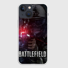 Чехол для iPhone 13 mini с принтом BATTLEFIELD в Тюмени,  |  | battlefield | бателфилд | игра | компьютерная игра | надпись | поле битвы | стрелялка | шутер