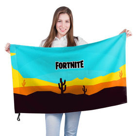 Флаг 3D с принтом FORTNITE в Тюмени, 100% полиэстер | плотность ткани — 95 г/м2, размер — 67 х 109 см. Принт наносится с одной стороны | 