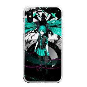 Чехол для iPhone XS Max матовый с принтом Miku Hatsune Vocaloid в Тюмени, Силикон | Область печати: задняя сторона чехла, без боковых панелей | hatsune miku | miku hatsune | vocaloid | вокалоид | мику хатсуне | мику хатсунэ | мику хацуне | мику хацунэ | хатсуне мику | хатсунэ мику | хацуне мику | хацунэ мику