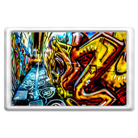 Магнит 45*70 с принтом Твой уличный стиль! в Тюмени, Пластик | Размер: 78*52 мм; Размер печати: 70*45 | Тематика изображения на принте: graffity | paint | street art | urban | город | граффити | искусство | кирпичи | краски | рисунки | стена | улицы | уличное искусство