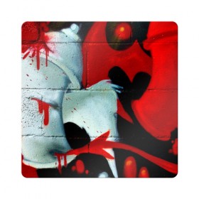 Магнит виниловый Квадрат с принтом GRAFFITY ONE в Тюмени, полимерный материал с магнитным слоем | размер 9*9 см, закругленные углы | graffity | paint | street art | urban | город | граффити | искусство | кирпичи | краски | рисунки | стена | улицы | уличное искусство