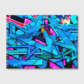 Альбом для рисования с принтом GRAFFITY в Тюмени, 100% бумага
 | матовая бумага, плотность 200 мг. | Тематика изображения на принте: grafity | paint | street art | urban | город | граффити | искусство | кирпичи | краски | рисунки | стена | улицы | уличное искусство
