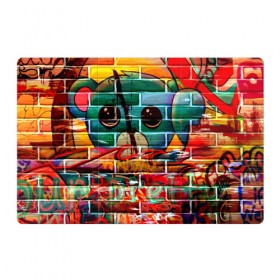 Магнитный плакат 3Х2 с принтом Милый Зверёк Граффити в Тюмени, Полимерный материал с магнитным слоем | 6 деталей размером 9*9 см | grafity | paint | street art | urban | город | граффити | искусство | кирпичи | краски | рисунки | стена | улицы | уличное искусство
