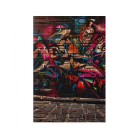 Обложка для паспорта матовая кожа с принтом disquared urban graffity в Тюмени, натуральная матовая кожа | размер 19,3 х 13,7 см; прозрачные пластиковые крепления | grafity | paint | street art | urban | город | граффити | искусство | кирпичи | краски | рисунки | стена | улицы | уличное искусство
