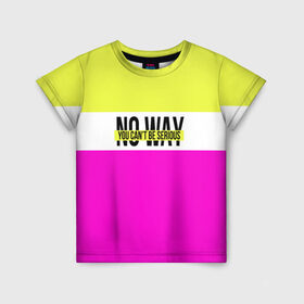 Детская футболка 3D с принтом Serious розовый в Тюмени, 100% гипоаллергенный полиэфир | прямой крой, круглый вырез горловины, длина до линии бедер, чуть спущенное плечо, ткань немного тянется | кислотные костюмы | кислотные цвета | неон | флуоресцентные принты