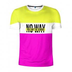 Мужская футболка 3D спортивная с принтом Serious розовый в Тюмени, 100% полиэстер с улучшенными характеристиками | приталенный силуэт, круглая горловина, широкие плечи, сужается к линии бедра | кислотные костюмы | кислотные цвета | неон | флуоресцентные принты
