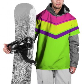 Накидка на куртку 3D с принтом Цветные треугольники_ салатовы в Тюмени, 100% полиэстер |  | кислотные костюмы | кислотные цвета | неон | флуоресцентные принты