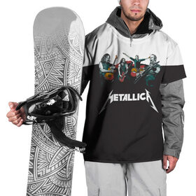 Накидка на куртку 3D с принтом Metallica в Тюмени, 100% полиэстер |  | metallica | барабаны | гитары | дэйвмастейн | метал | металисты | металлика | неформалы | рок | рокеры