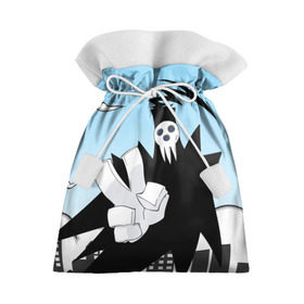 Подарочный 3D мешок с принтом Soul Eater - Shinigami в Тюмени, 100% полиэстер | Размер: 29*39 см | Тематика изображения на принте: lord death | shinigami | soul eater | пожиратель душ | синигами