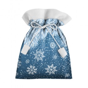 Подарочный 3D мешок с принтом Snowflakes в Тюмени, 100% полиэстер | Размер: 29*39 см | Тематика изображения на принте: art | background | christmas | new year | snow | snowflakes | арт | ветки | ёлка | минимализм | новый год | рождество | снег | снежинки | фон