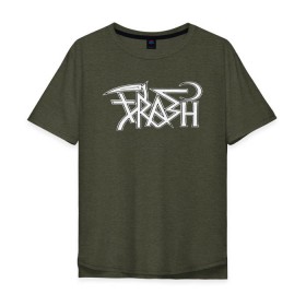 Мужская футболка хлопок Oversize с принтом Trash gang в Тюмени, 100% хлопок | свободный крой, круглый ворот, “спинка” длиннее передней части | ghostemane | ghostemane mercury | ghostemane nihi | trash gang | гостмейн