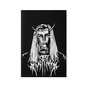 Обложка для паспорта матовая кожа с принтом Ghostemane devil в Тюмени, натуральная матовая кожа | размер 19,3 х 13,7 см; прозрачные пластиковые крепления | Тематика изображения на принте: ghostemane | ghostemane mercury | ghostemane nihi | trash gang | гостмейн