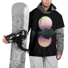 Накидка на куртку 3D с принтом Retro Wave в Тюмени, 100% полиэстер |  | hipster | neon | retro wave | vaporwave | геометрия | космос | неон | хипстер