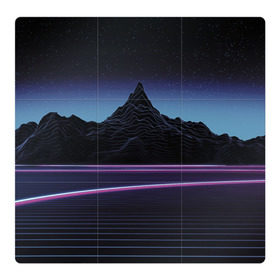 Магнитный плакат 3Х3 с принтом Retro Wave в Тюмени, Полимерный материал с магнитным слоем | 9 деталей размером 9*9 см | hipster | neon | retro wave | vaporwave | геометрия | космос | неон | хипстер