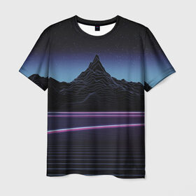 Мужская футболка 3D с принтом Retro Wave в Тюмени, 100% полиэфир | прямой крой, круглый вырез горловины, длина до линии бедер | hipster | neon | retro wave | vaporwave | геометрия | космос | неон | хипстер