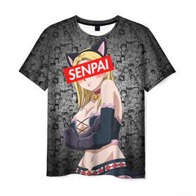 Мужская футболка 3D с принтом Anime (Senpai 4) в Тюмени, 100% полиэфир | прямой крой, круглый вырез горловины, длина до линии бедер | ahegao | anime | manga | sempai | senpai | аниме | ахегао | манга | семпай | сенпай