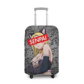 Чехол для чемодана 3D с принтом Anime (Senpai 4) в Тюмени, 86% полиэфир, 14% спандекс | двустороннее нанесение принта, прорези для ручек и колес | ahegao | anime | manga | sempai | senpai | аниме | ахегао | манга | семпай | сенпай