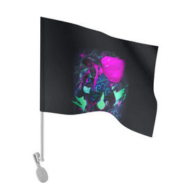 Флаг для автомобиля с принтом KDA. Akali в Тюмени, 100% полиэстер | Размер: 30*21 см | akali | game | kda | killer | legends | legue | legueoflegends | lol | mask | акали | вольная | игра | легенд | лига | лигалегенд | лол | маска