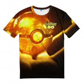 Мужская футболка 3D с принтом Pokemon GO в Тюмени, 100% полиэфир | прямой крой, круглый вырез горловины, длина до линии бедер | go | pokemon | брок | бульбазавр | манга | мастер | милые | мисти | монстр | пикачу | покемон | сериал | эш