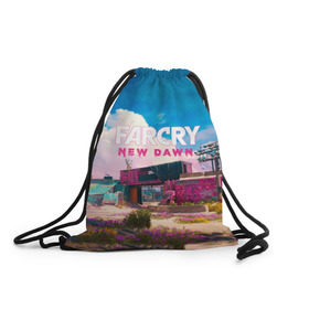 Рюкзак-мешок 3D с принтом Far Cry New Dawn в Тюмени, 100% полиэстер | плотность ткани — 200 г/м2, размер — 35 х 45 см; лямки — толстые шнурки, застежка на шнуровке, без карманов и подкладки | Тематика изображения на принте: 
