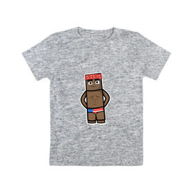 Детская футболка хлопок с принтом Рикардо Милос в Тюмени, 100% хлопок | круглый вырез горловины, полуприлегающий силуэт, длина до линии бедер | майнкрафт | мужик | рикардо милос | танцы | трусы | флекс