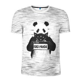 Мужская футболка 3D спортивная с принтом BAD PANDA в Тюмени, 100% полиэстер с улучшенными характеристиками | приталенный силуэт, круглая горловина, широкие плечи, сужается к линии бедра | bad | bear | panda | медведь | панда