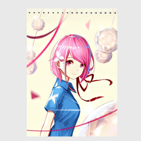 Скетчбук с принтом Girl Anime в Тюмени, 100% бумага
 | 48 листов, плотность листов — 100 г/м2, плотность картонной обложки — 250 г/м2. Листы скреплены сверху удобной пружинной спиралью | anime | girl | аниме | анимэ | девочка | девушка