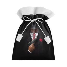 Подарочный 3D мешок с принтом Mafia в Тюмени, 100% полиэстер | Размер: 29*39 см | gangster | gun | gungster | illustration | mafia | арт | галстук | гангстер | гвоздика | зубы | костюм | крестный отец | мафия | минимализм | оружие | пистолет | пуля | темный | черный | шляпа