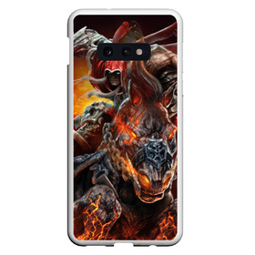 Чехол для Samsung S10E с принтом Демон-Всадник (Darksiders) в Тюмени, Силикон | Область печати: задняя сторона чехла, без боковых панелей | 2019 | 666 | anime | darksiders | demon | game | marvel | phantom | аниме | википедия | демон | доспехи | духи | дьявол | игра | лошадь | магия | марвел | меч | мистика | огненная | фэнтази | фэнтези | цепь | эзотерика | япония