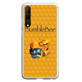 Чехол для Honor P30 с принтом BumbleBee в Тюмени, Силикон | Область печати: задняя сторона чехла, без боковых панелей | 2019 | bumble bee | transformers | арт | бамблби | желтая | киборг | классная | мёд | надпись | прикольная | пчела | робот | соты | трансформеры | улей | фильм