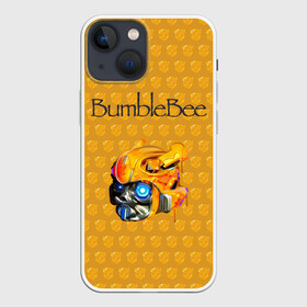 Чехол для iPhone 13 mini с принтом BumbleBee в Тюмени,  |  | 2019 | bumble bee | transformers | арт | бамблби | желтая | киборг | классная | мёд | надпись | прикольная | пчела | робот | соты | трансформеры | улей | фильм