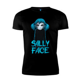 Мужская футболка премиум с принтом Sally Face (ХЛОПОК) в Тюмени, 92% хлопок, 8% лайкра | приталенный силуэт, круглый вырез ворота, длина до линии бедра, короткий рукав | 