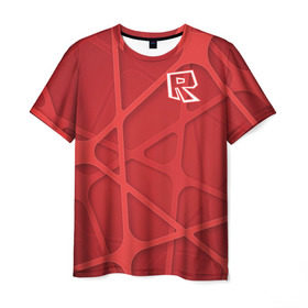 Мужская футболка 3D с принтом Roblox в Тюмени, 100% полиэфир | прямой крой, круглый вырез горловины, длина до линии бедер | dynablocks | roblox | robux | белый | блоки | вселенная | герои | красный | кубики | роблокс | симулятор