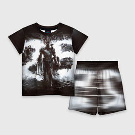 Детский костюм с шортами 3D с принтом Doom Eternal в Тюмени,  |  | Тематика изображения на принте: doom | земля | игра | космос | марс | фантастика | шутер