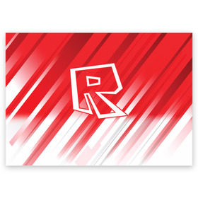 Поздравительная открытка с принтом Роблокс в Тюмени, 100% бумага | плотность бумаги 280 г/м2, матовая, на обратной стороне линовка и место для марки
 | Тематика изображения на принте: dynablocks | roblox | robux | белый | блоки | вселенная | герои | красный | кубики | роблокс | симулятор
