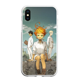 Чехол для iPhone XS Max матовый с принтом The Promised Neverland в Тюмени, Силикон | Область печати: задняя сторона чехла, без боковых панелей | anime | the promised neverland | yakusoku no neverland | аниме | изабелла | манга | норман | обещание волшебной стране | рэй | эмма