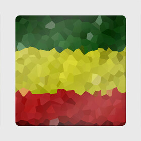 Магнит виниловый Квадрат с принтом Эфиопия в Тюмени, полимерный материал с магнитным слоем | размер 9*9 см, закругленные углы | Тематика изображения на принте: 420 | 4:20 | боб марли | раста | растаман | эвиопия