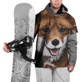 Накидка на куртку 3D с принтом Лисичка в Тюмени, 100% полиэстер |  | голова | животные | лиса | мордочка | пасть | природа | рыжая | язык
