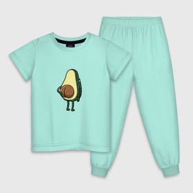 Детская пижама хлопок с принтом Авокадо в Тюмени, 100% хлопок |  брюки и футболка прямого кроя, без карманов, на брюках мягкая резинка на поясе и по низу штанин
 | Тематика изображения на принте: косточка | овощ | попка | фрукт