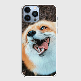 Чехол для iPhone 13 Pro Max с принтом Довольная лиса в Тюмени,  |  | голова | животные | лиса | мордочка | пасть | природа | рыжая | язык