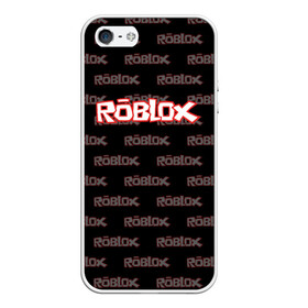 Чехол для iPhone 5/5S матовый с принтом Roblox в Тюмени, Силикон | Область печати: задняя сторона чехла, без боковых панелей | game | gamer | roblox | игры | логотип | роблокс