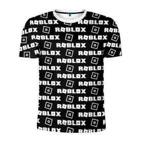 Мужская футболка 3D спортивная с принтом ROBLOX в Тюмени, 100% полиэстер с улучшенными характеристиками | приталенный силуэт, круглая горловина, широкие плечи, сужается к линии бедра | game | gamer | logo | roblox | игры | логотип | роблокс